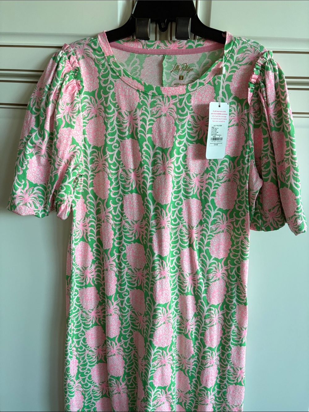 NWT Lilly Pulitzer Pink and Green Pineapples Dress size Small